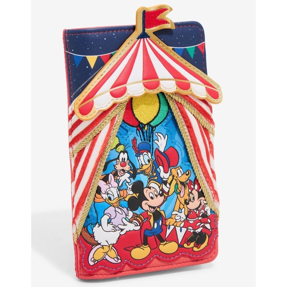 NEW! Loungefly Disney Retro Mickey Mouse & Friends Circus Tent Wallet - Picture 3 of 4